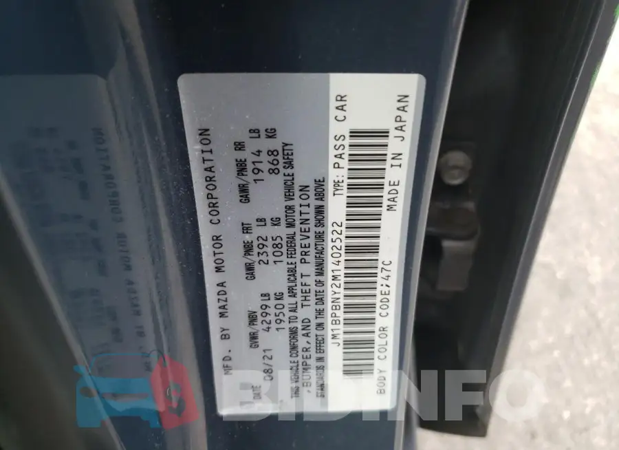 JM1BPBNY2M1402522 Photo# 12