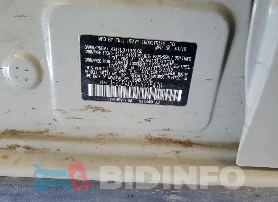 JF2GPACC2F8235470 Photo# 13