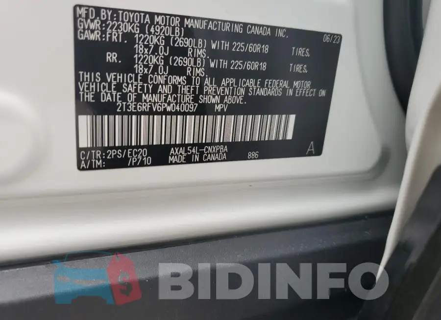 2T3E6RFV6PW040097 Photo# 14