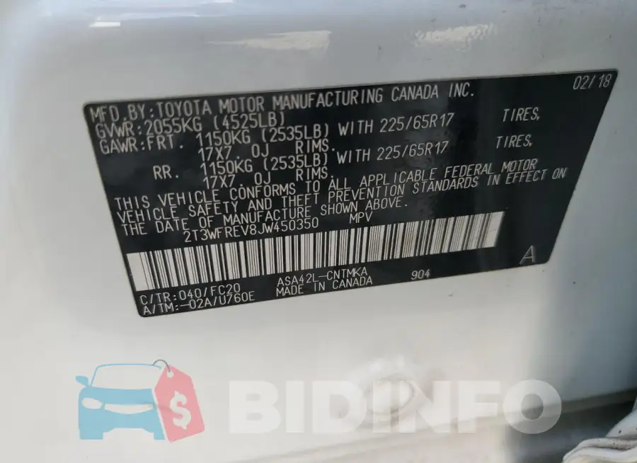 2T3WFREV8JW450350 Photo# 12
