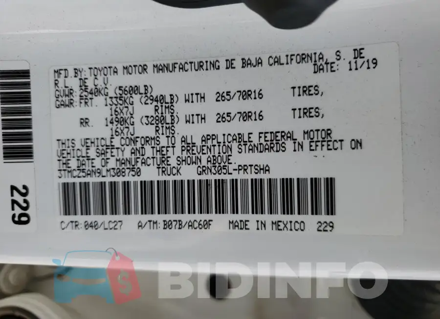 3TMCZ5AN9LM308750 Photo# 12