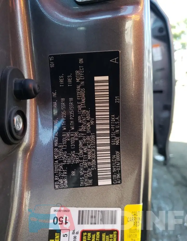 5TDDK3DC3FS120981 Photo# 13