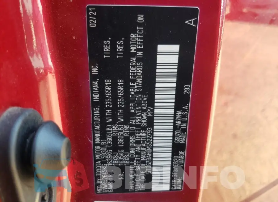5TDGZRAH6MS522793 Photo# 13