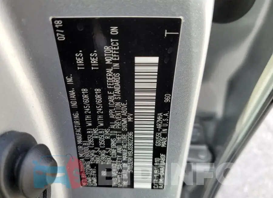 5TDJZRFH9JS902396 Photo# 14