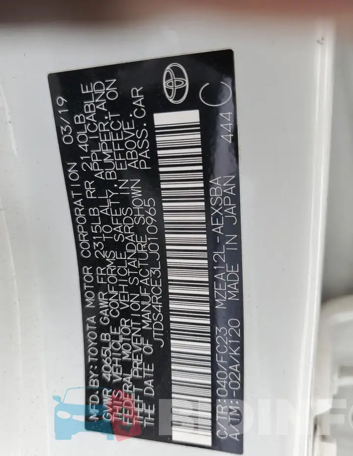 JTDS4RCE3LJ010965 Photo# 12