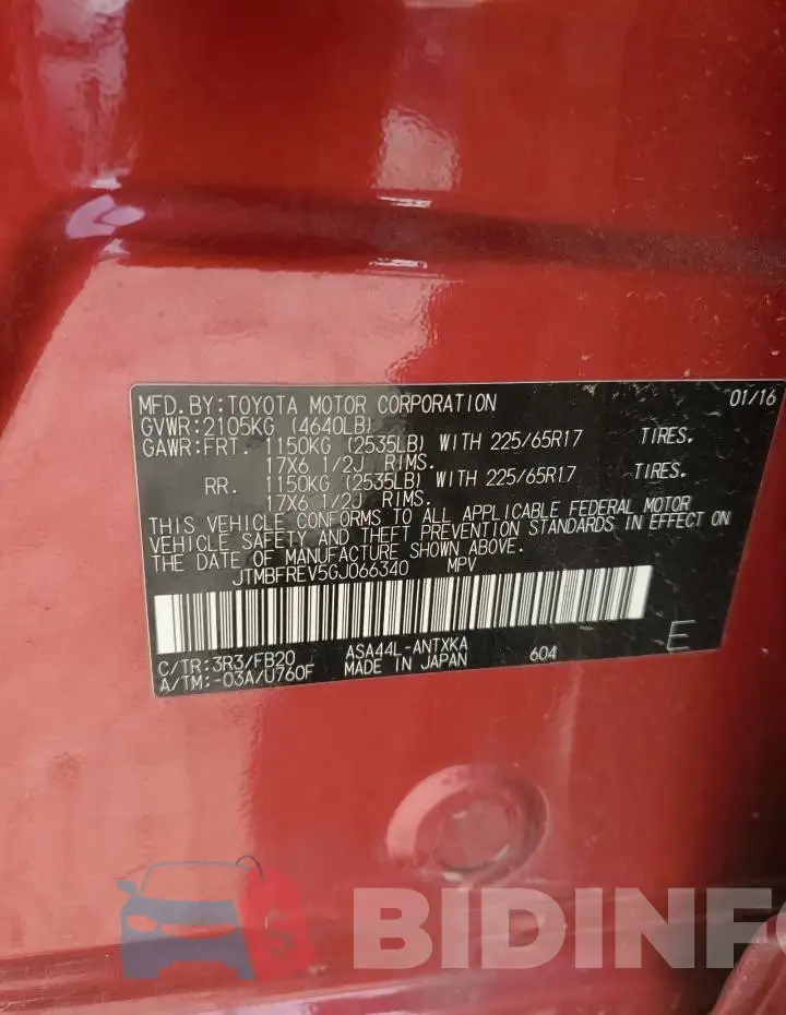 JTMBFREV5GJ066340 Photo# 13