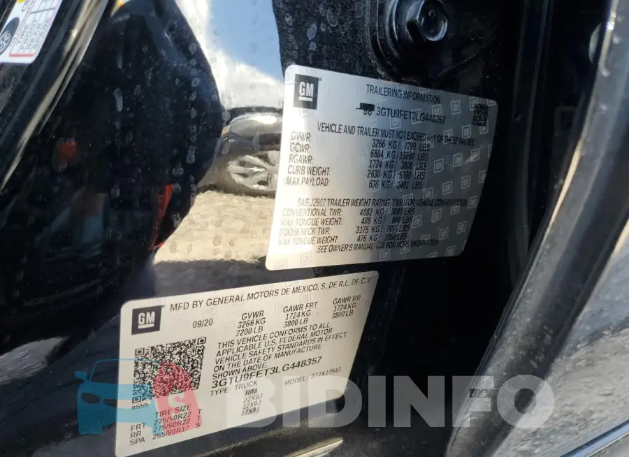 3GTU9FET3LG448357 Photo# 13