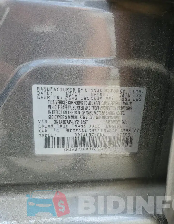 3N1AB7AP4JY211697 Photo# 12