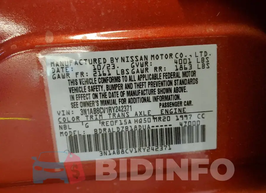 3N1AB8CV1RY242371 Photo# 13