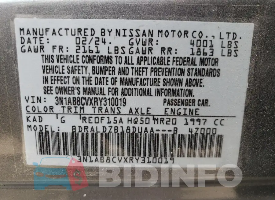 3N1AB8CVXRY310019 Photo# 13