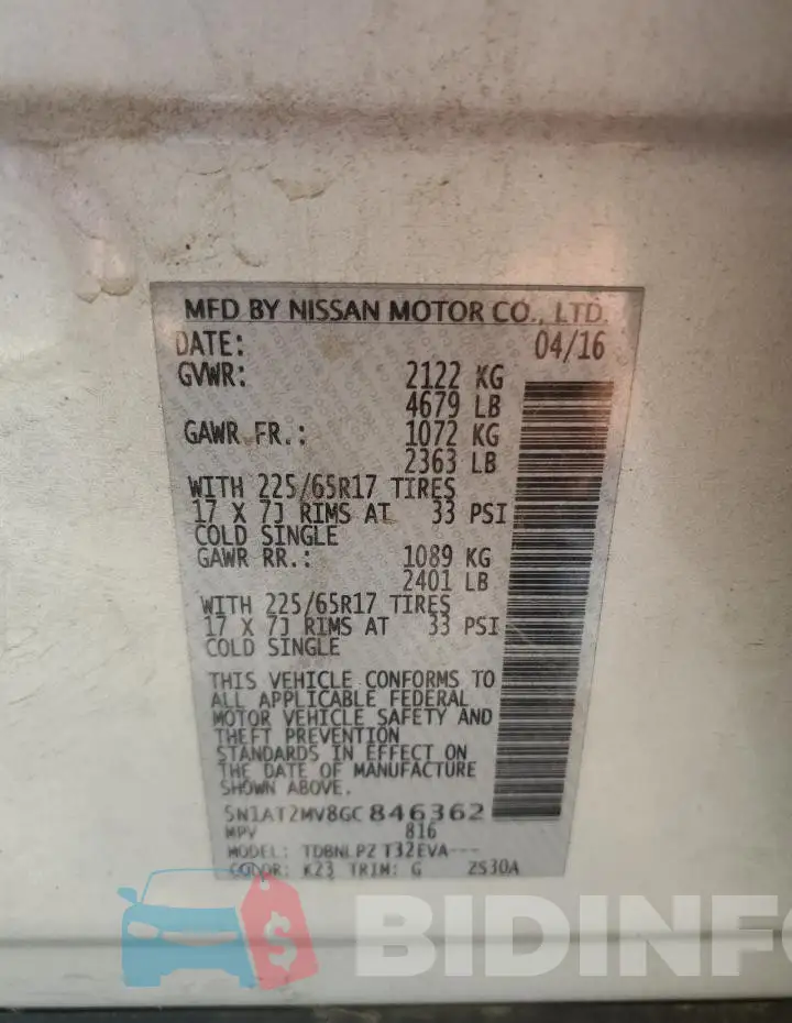 5N1AT2MV8GC846362 Photo# 13