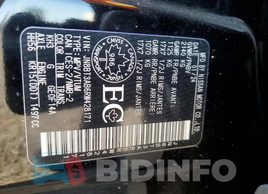 JN8BT3AB6RW428171 Photo# 12