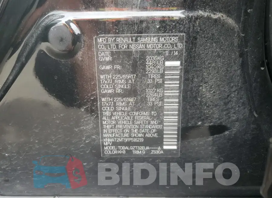 KNMAT2MT5FP516219 Photo# 13