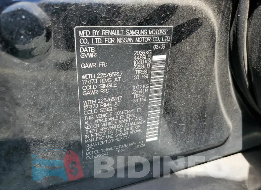 KNMAT2MT5GP663707 Photo# 13