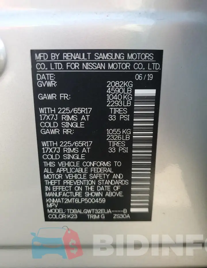 KNMAT2MT6LP500459 Photo# 14