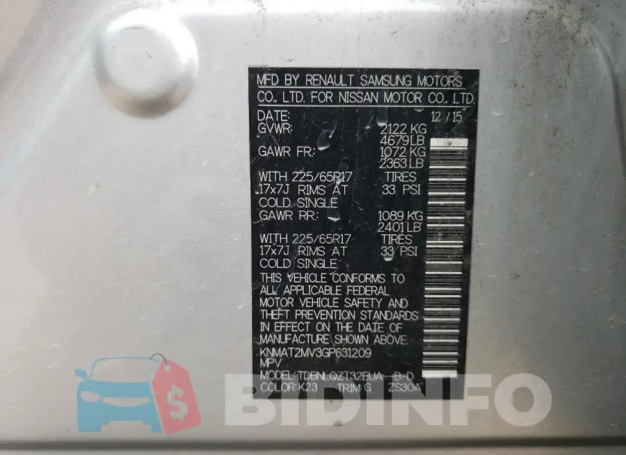 KNMAT2MV3GP631209 Photo# 13