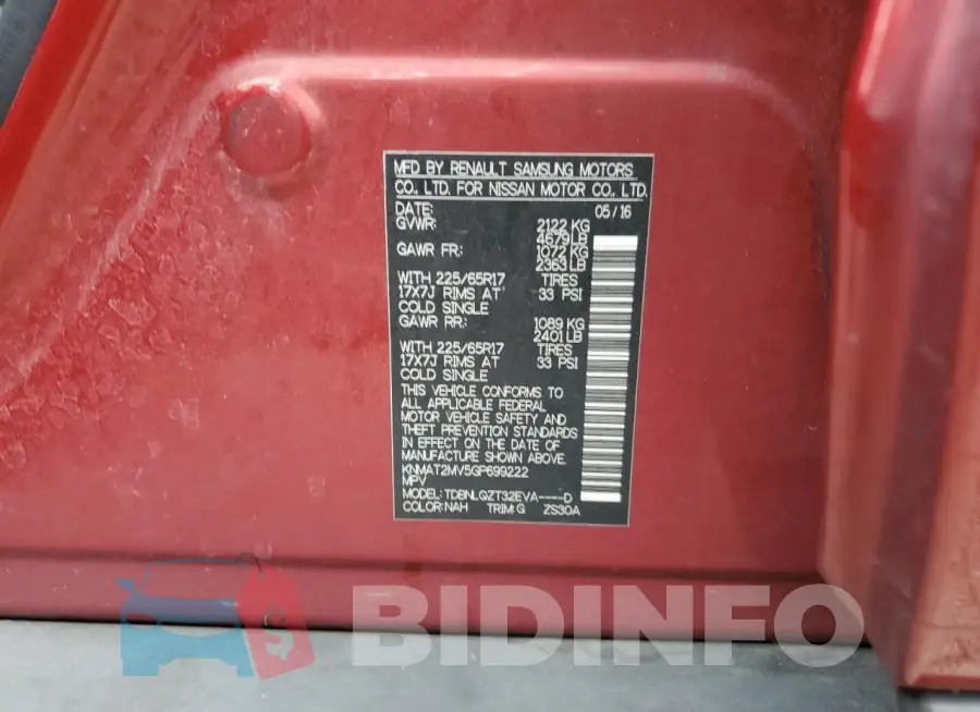KNMAT2MV5GP699222 Photo# 13