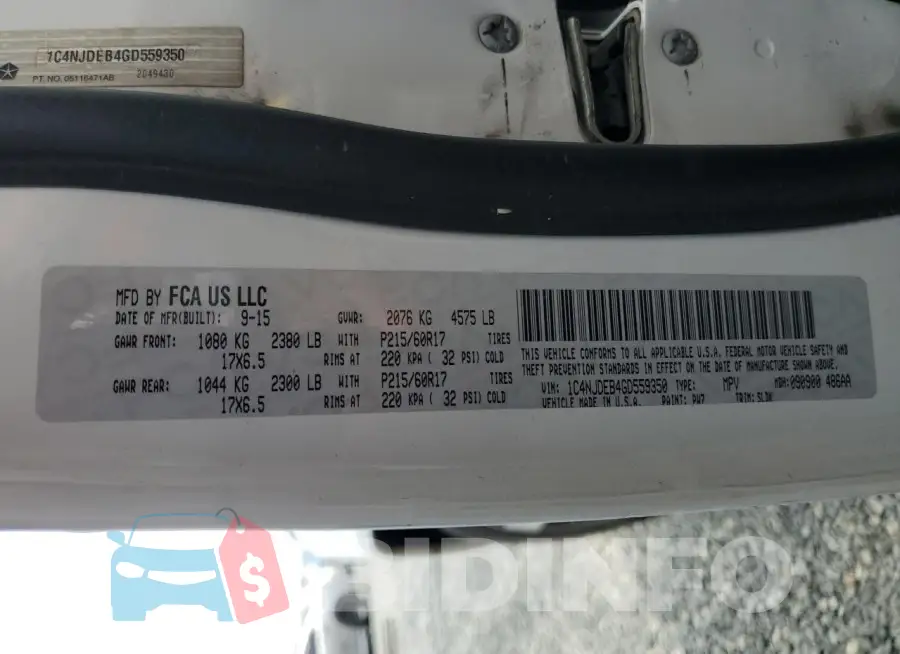 1C4NJDEB4GD559350 Photo# 12