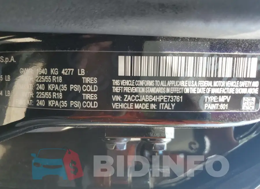 ZACCJABB4HPE73761 Photo# 14