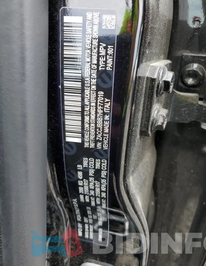 ZACCJBBB7HPF77019 Photo# 12