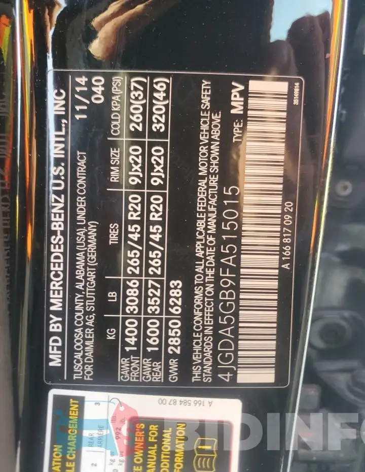 4JGDA5GB9FA515015 Photo# 13