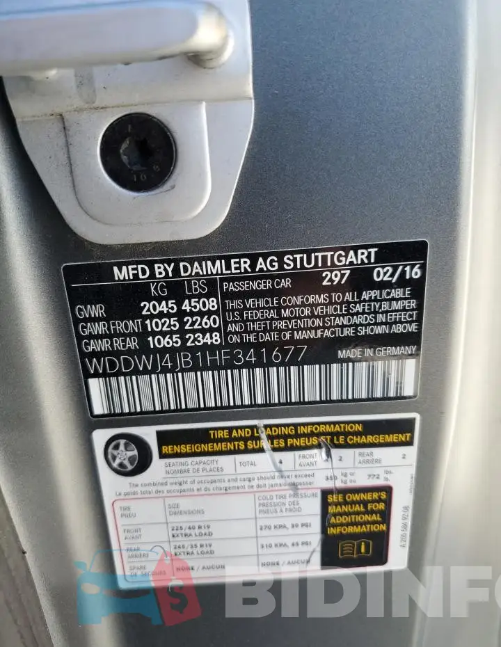 WDDWJ4JB1HF341677 Photo# 12