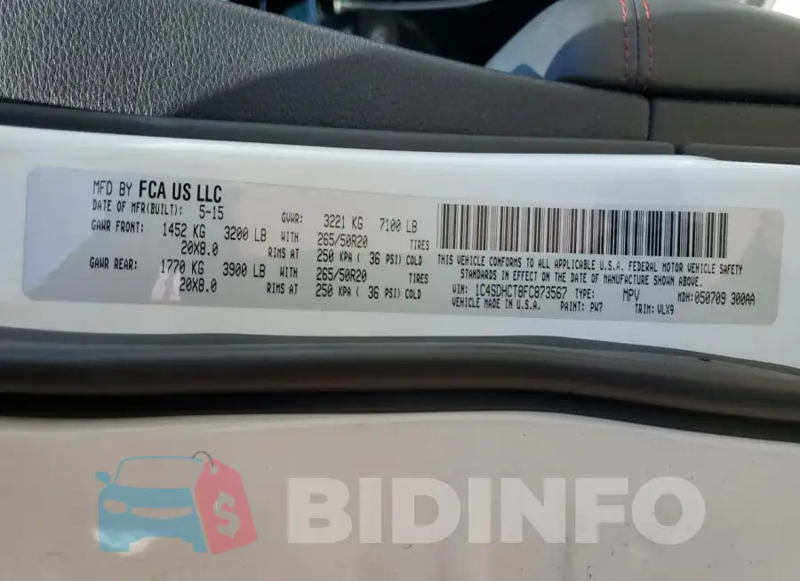 1C4SDHCT8FC873567 Photo# 12