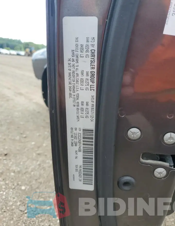 2C3CDZAG8FH744388 Photo# 12
