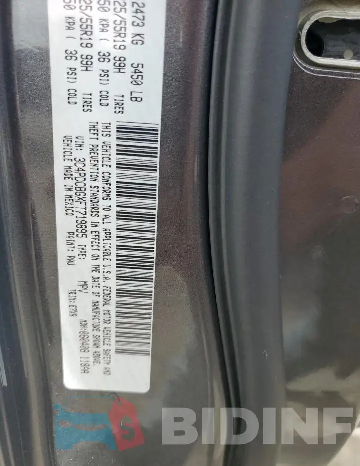 3C4PDCBGXFT719895 Photo# 13