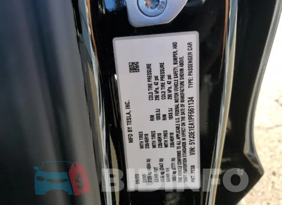 5YJ3E1EA1PF661134 Photo# 12