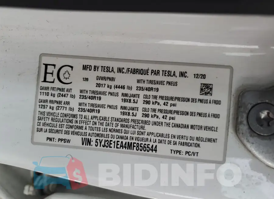 5YJ3E1EA4MF856544 Photo# 13