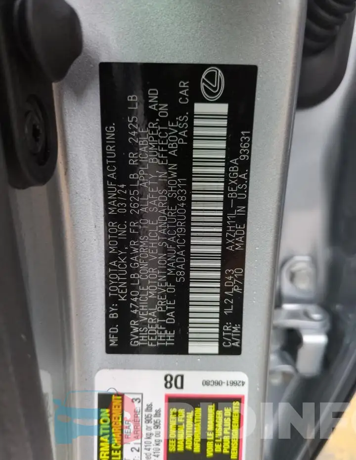 58ADA1C19RU048311 Photo# 13