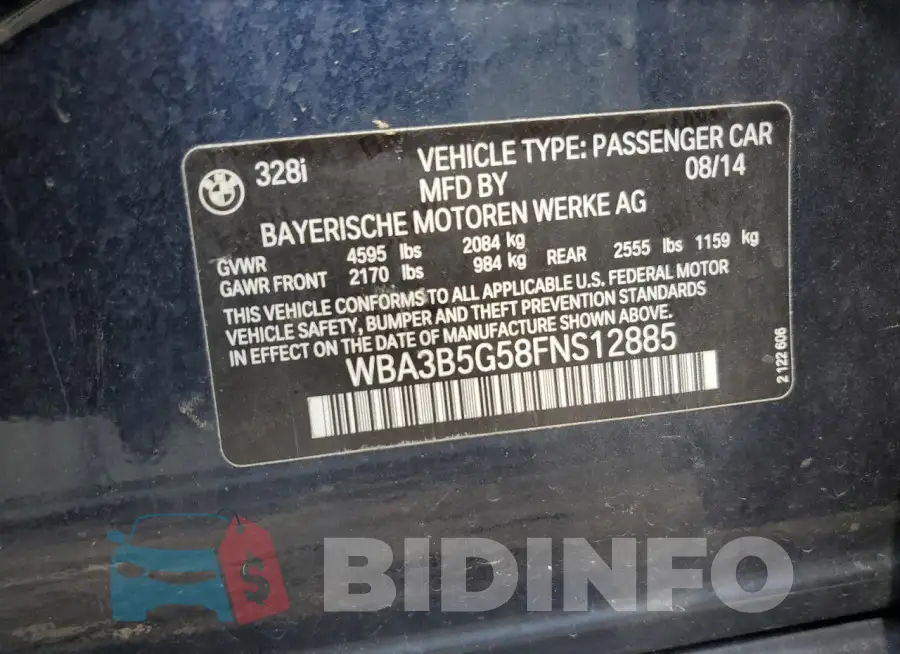 WBA3B5G58FNS12885 Photo# 12