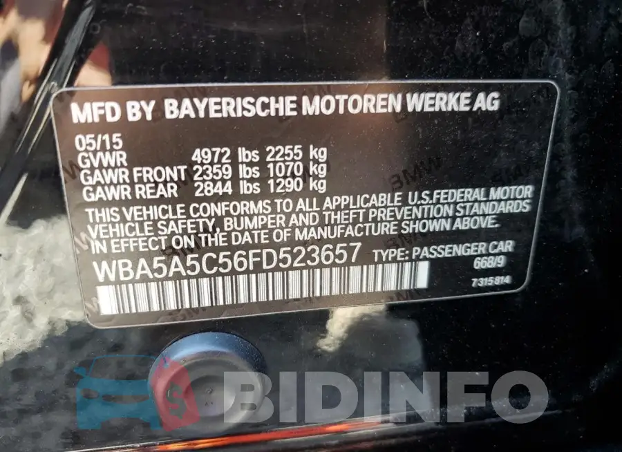 WBA5A5C56FD523657 Photo# 13