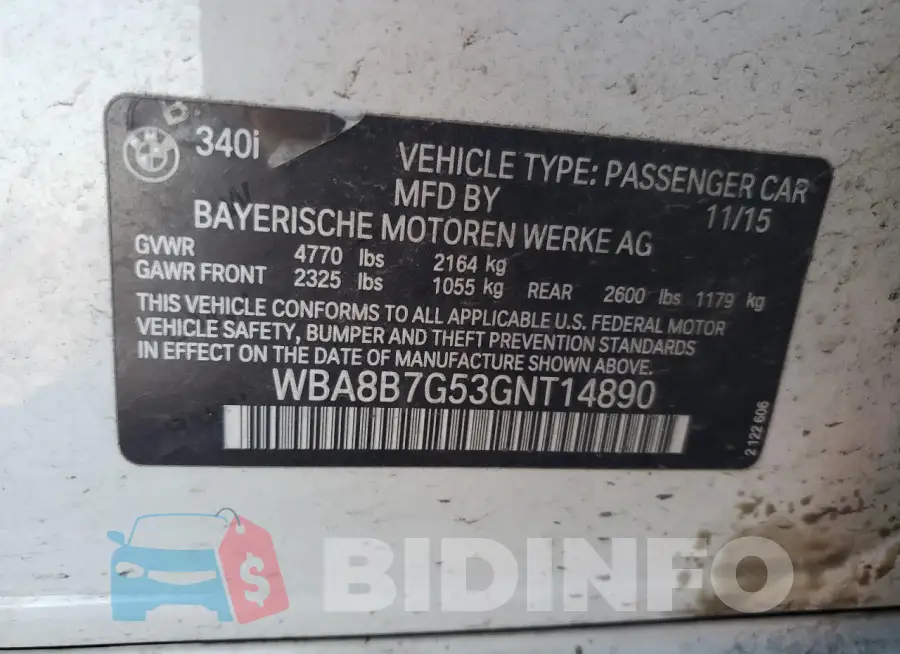 WBA8B7G53GNT14890 Photo# 12