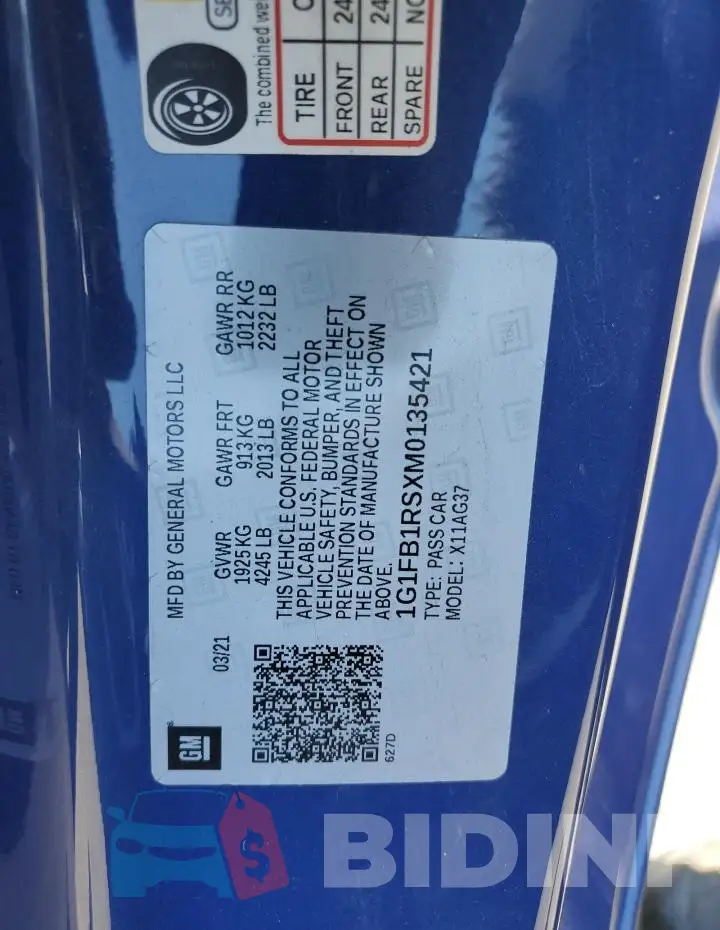 1G1FB1RSXM0135421 Photo# 12