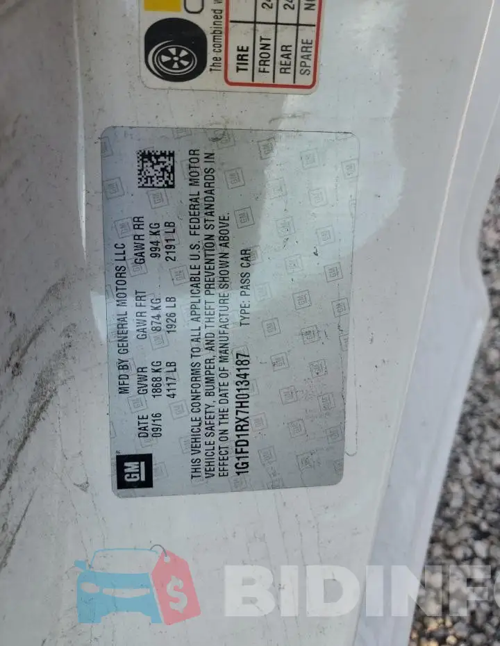 1G1FD1RX7H0134187 Photo# 13