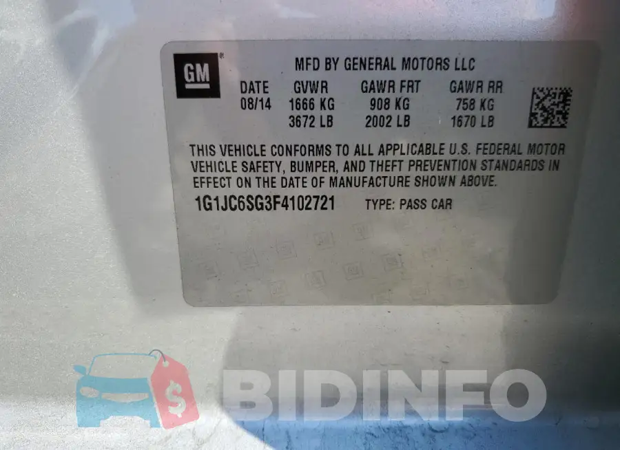 1G1JC6SG3F4102721 Photo# 12