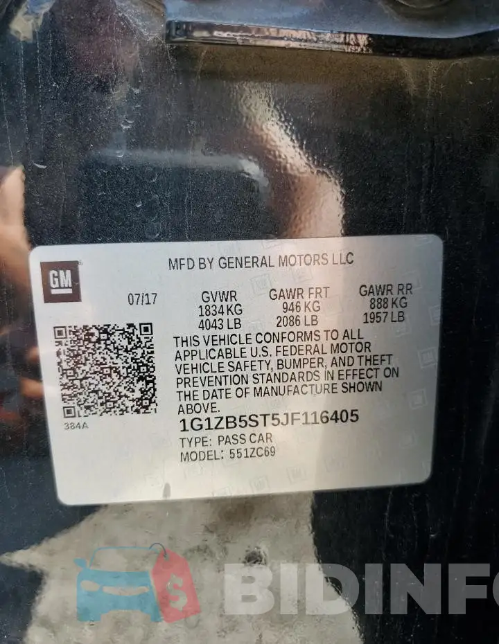 1G1ZB5ST5JF116405 Photo# 12