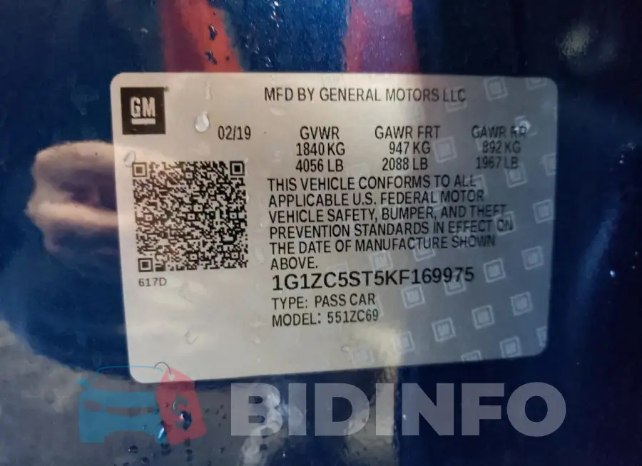 1G1ZC5ST5KF169975 Photo# 12