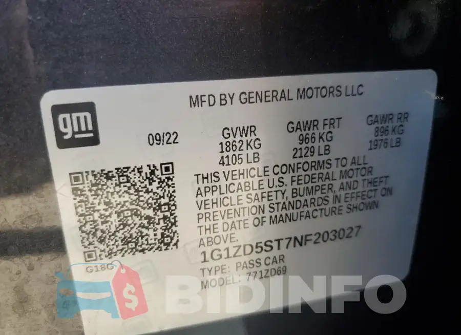 1G1ZD5ST7NF203027 Photo# 12