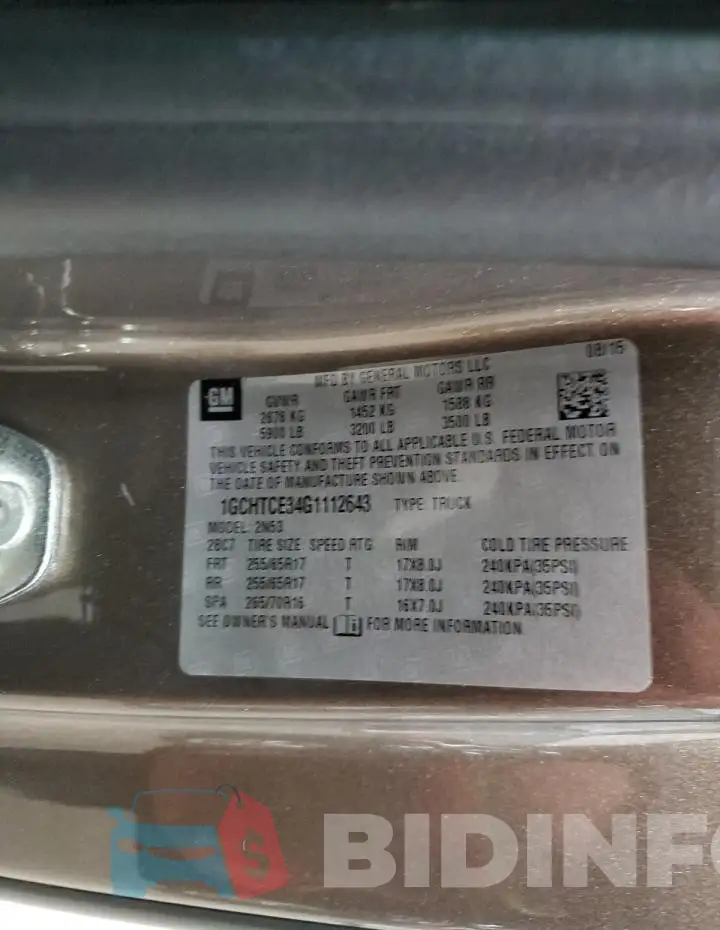 1GCHTCE34G1112643 Photo# 12