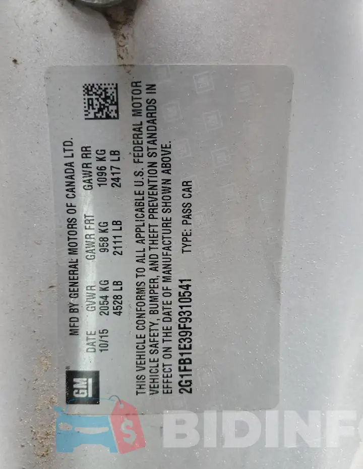 2G1FB1E39F9310541 Photo# 12