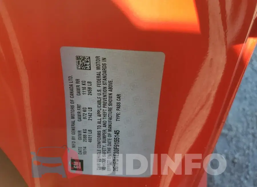 2G1FD1E30F9155145 Photo# 12