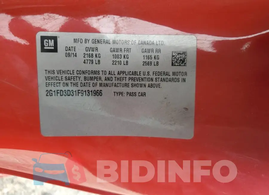 2G1FD3D31F9131966 Photo# 13