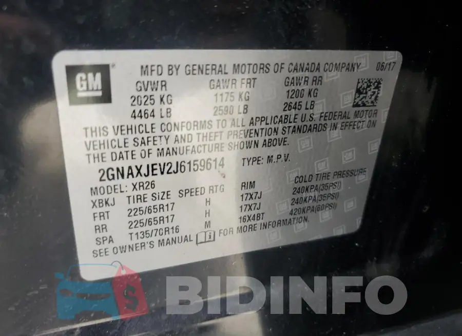 2GNAXJEV2J6159614 Photo# 12