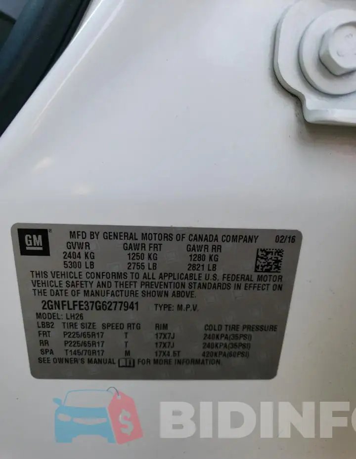 2GNFLFE37G6277941 Photo# 13