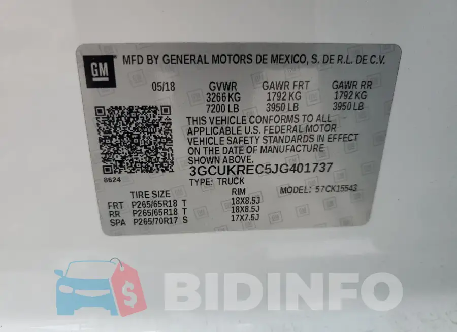 3GCUKREC5JG401737 Photo# 12