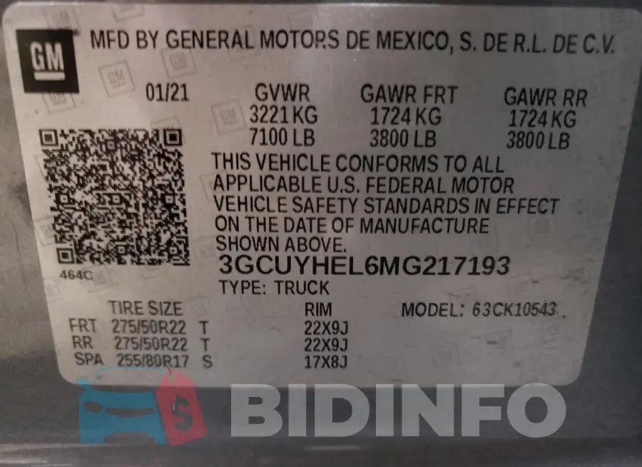 3GCUYHEL6MG217193 Photo# 12