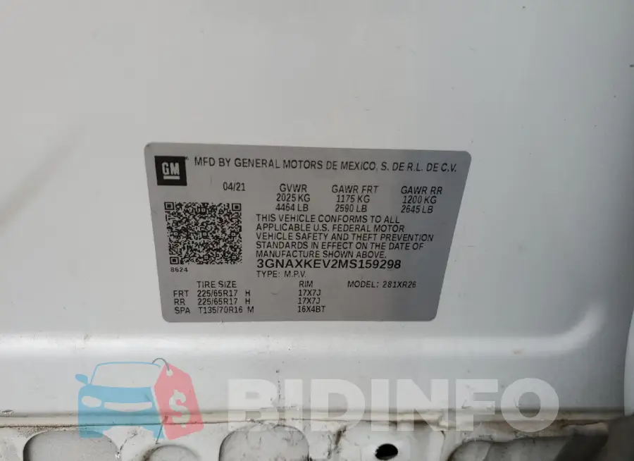3GNAXKEV2MS159298 Photo# 13